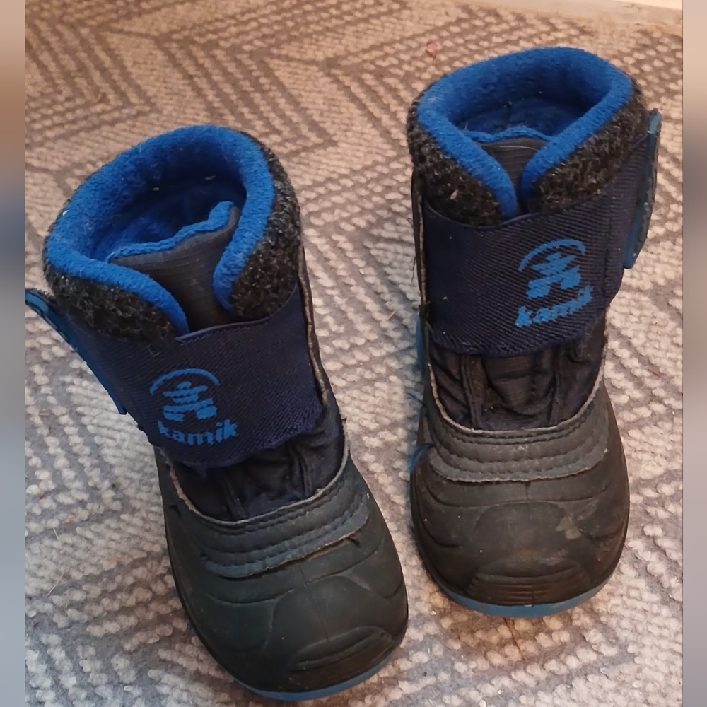 Kamik Toddler Black and Blue Snow Boots